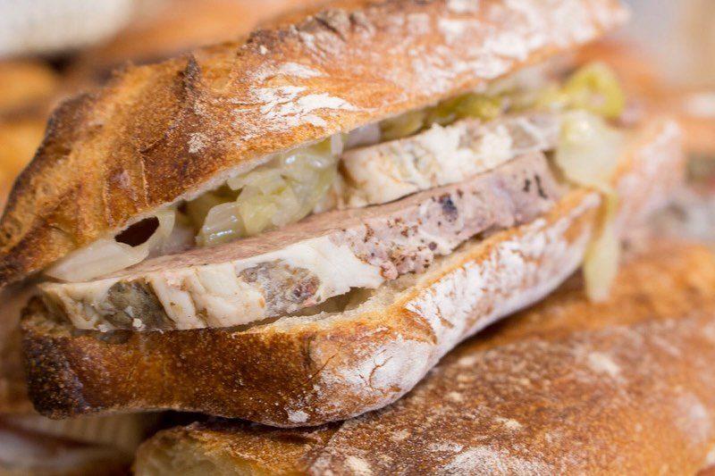 自家製のパテ・ド・カンパーニュのバゲットサンド（2019.07.17）