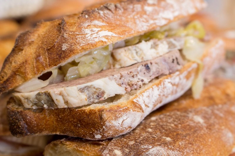 自家製のパテ・ド・カンパーニュのバゲットサンド（2019.07.17）