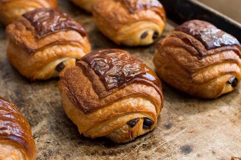 クロワッサン、パンオショコラが焼き上がっています（2020.03.21）