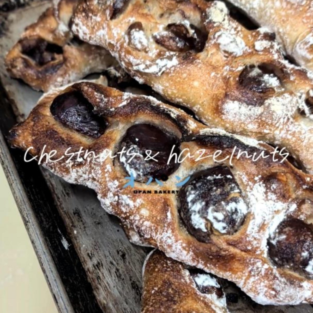 人気の「栗とヘーゼルナッツ」がたっぷり入った贅沢なパンが焼き上がりました。（2025.12.17）