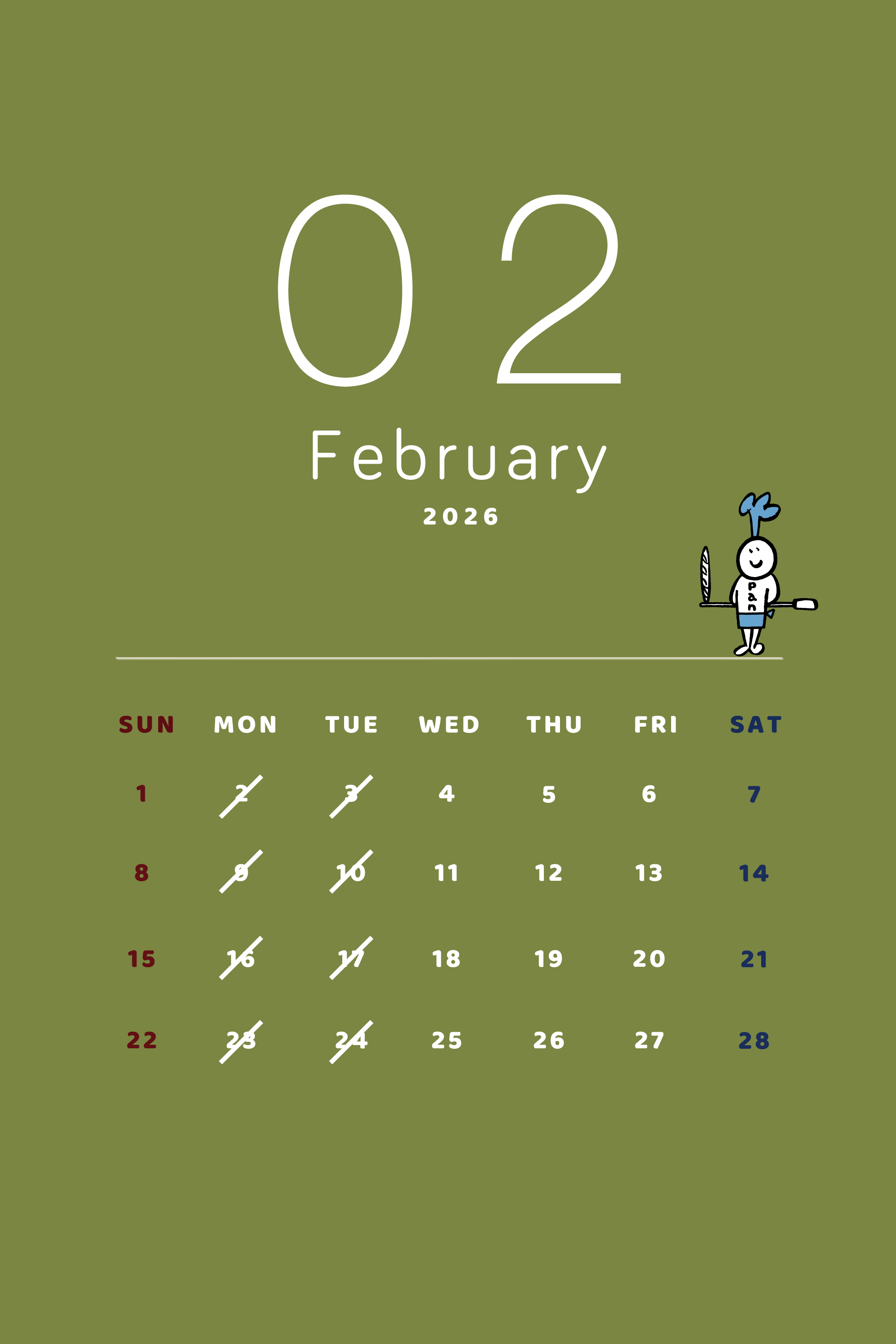 2026年2月の営業日（2026.02.01）